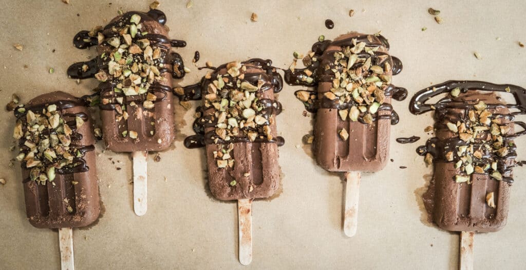 fancy gourmet chocolate fudgsicles