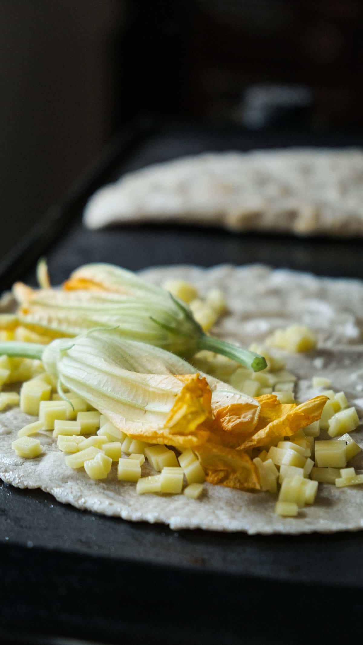 Fresh squash blossoms