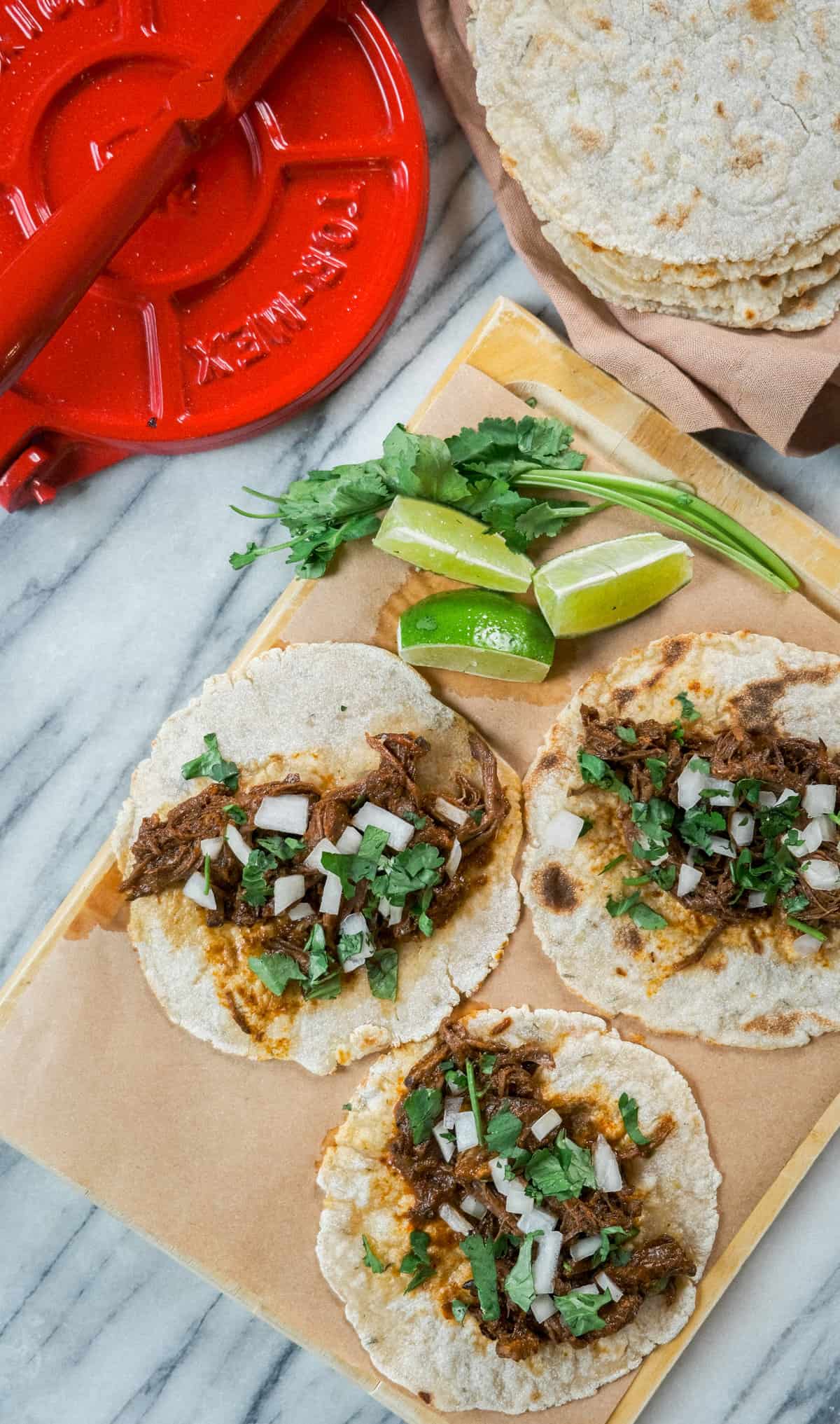 Barbacoa Tacos - Molé in the Wall