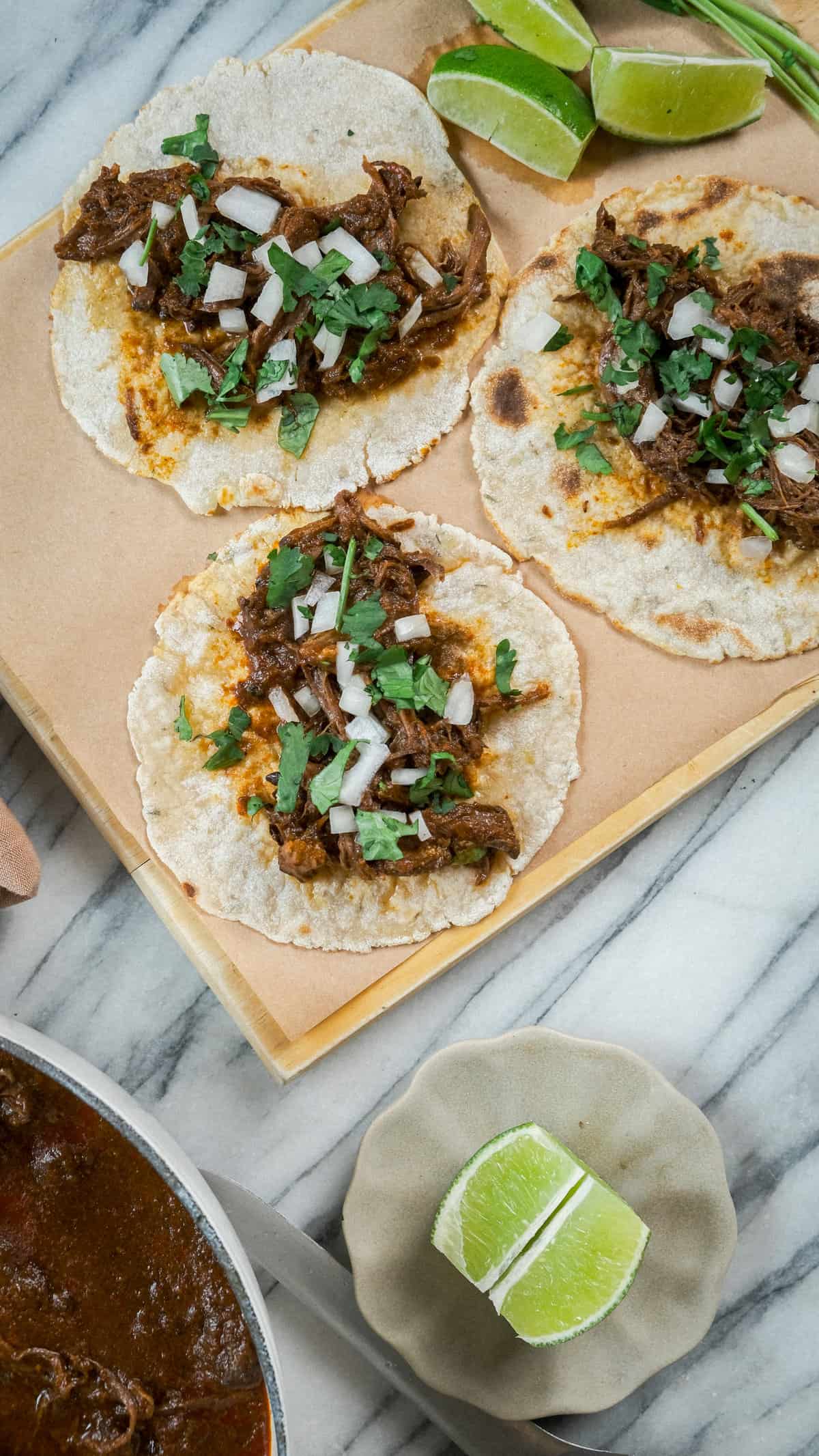 Barbacoa Tacos - Molé in the Wall