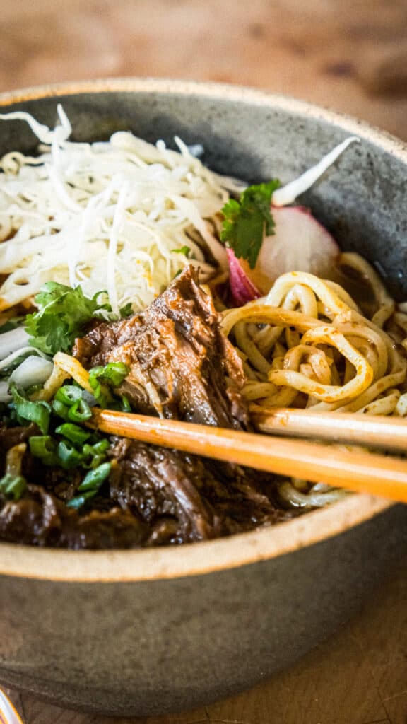 Ramen birria soup