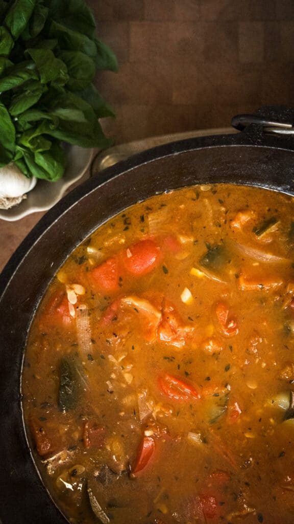 Spicy vegetable soup