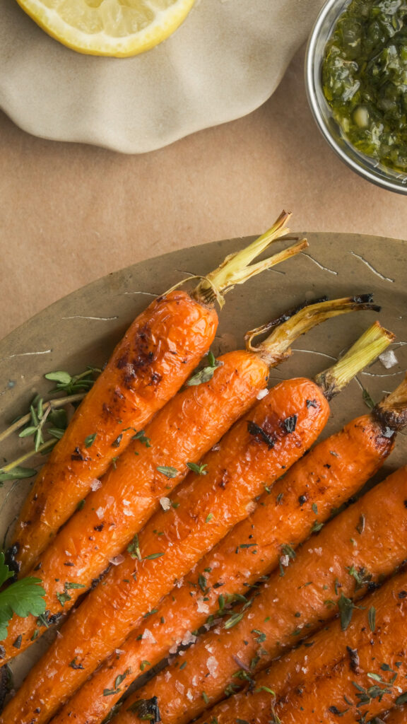 How long to roast whole carrots