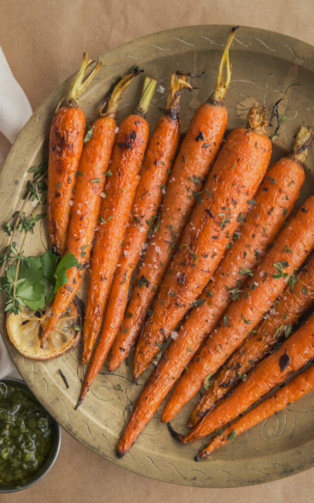 Maple roasted carrots