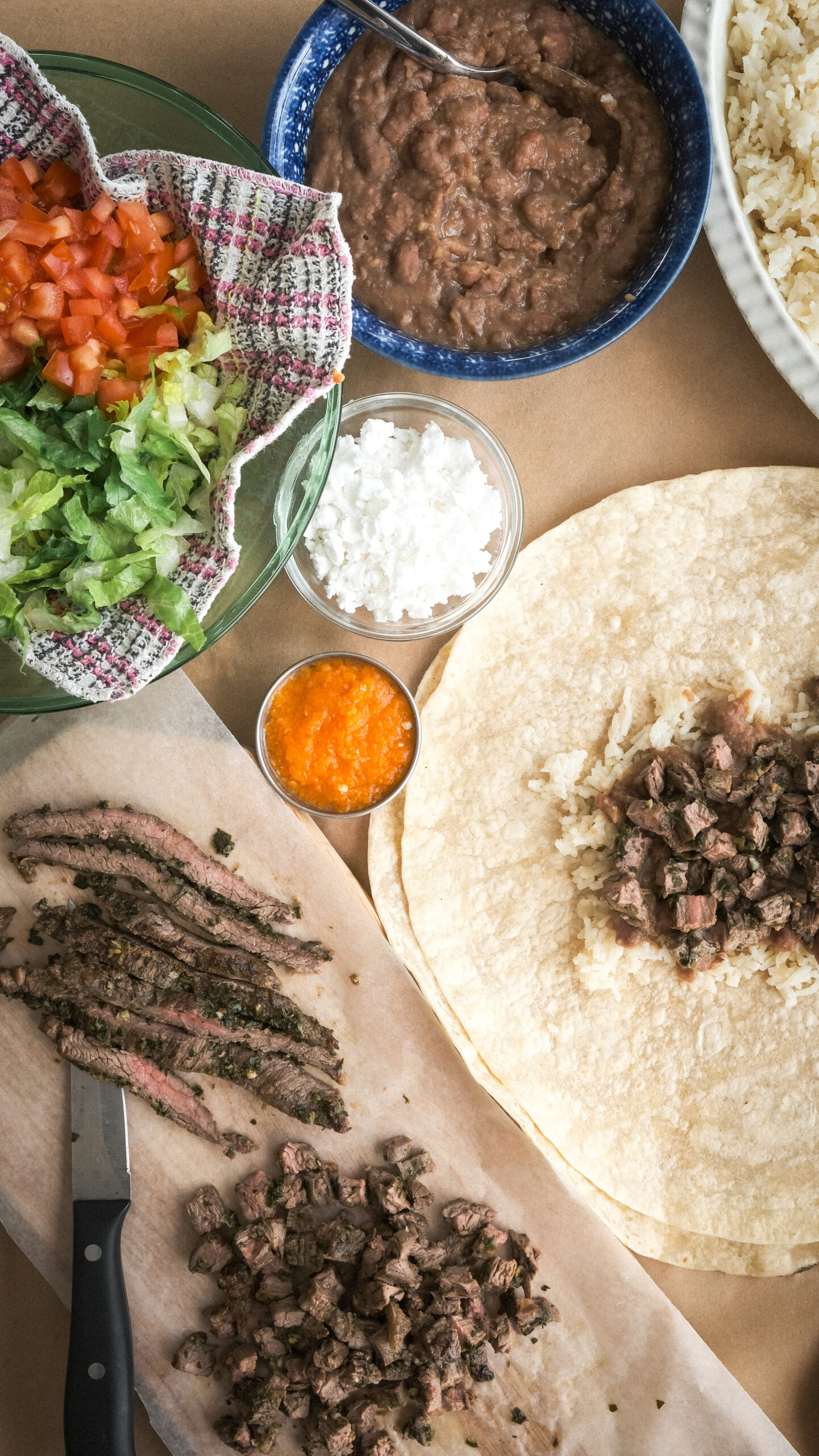 Steak burrito with rice recipe