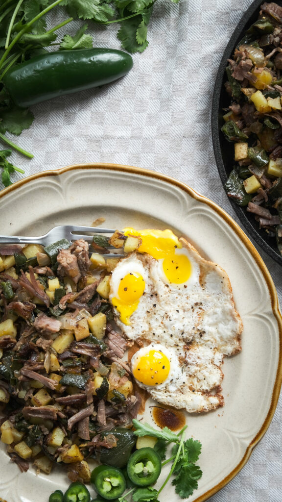 corned beef hash and eggs