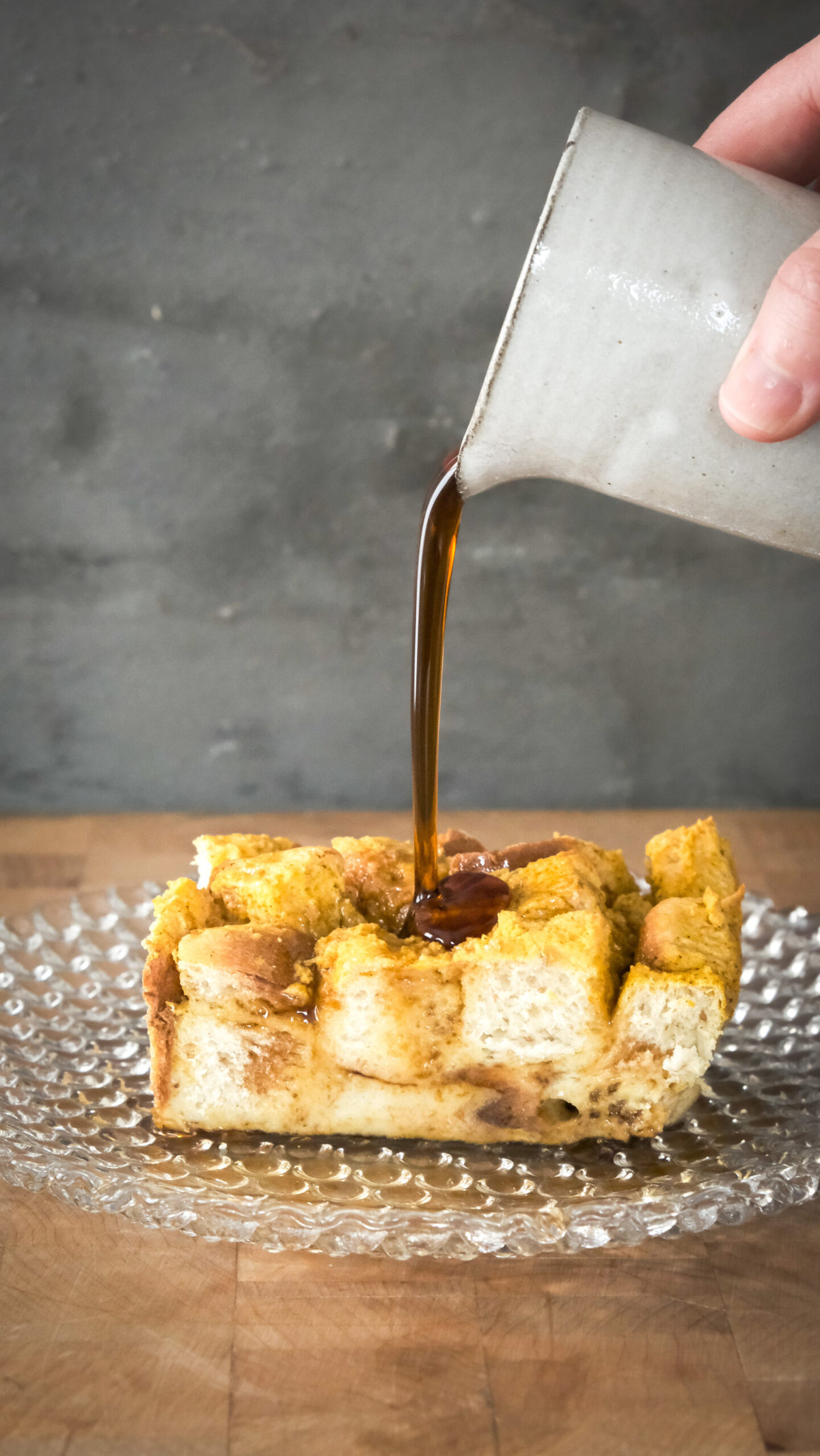 Overnight pumpkin french toast bake