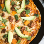 chicken tortilla pizza