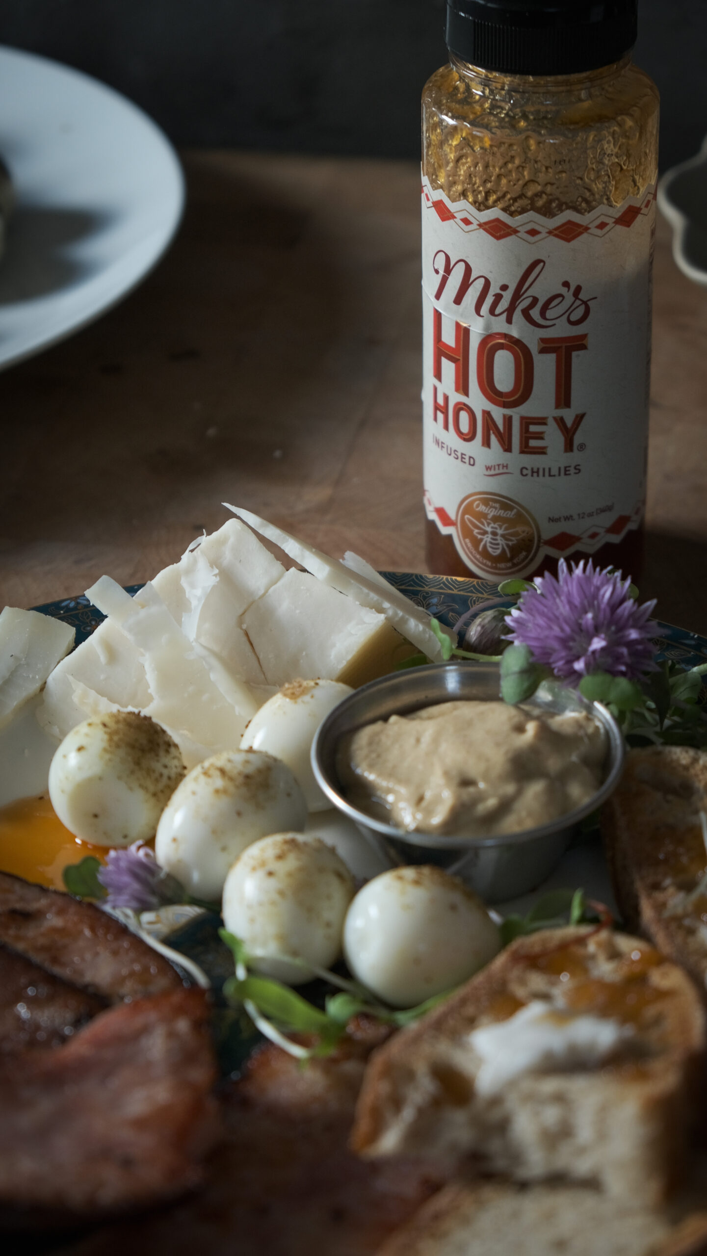 hot honey and quail eggs