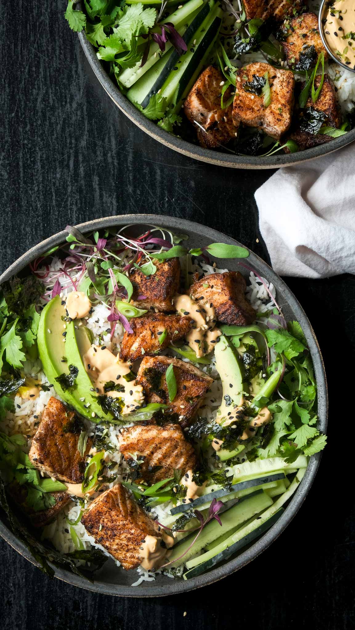 Canned salmon rice bowl recipe