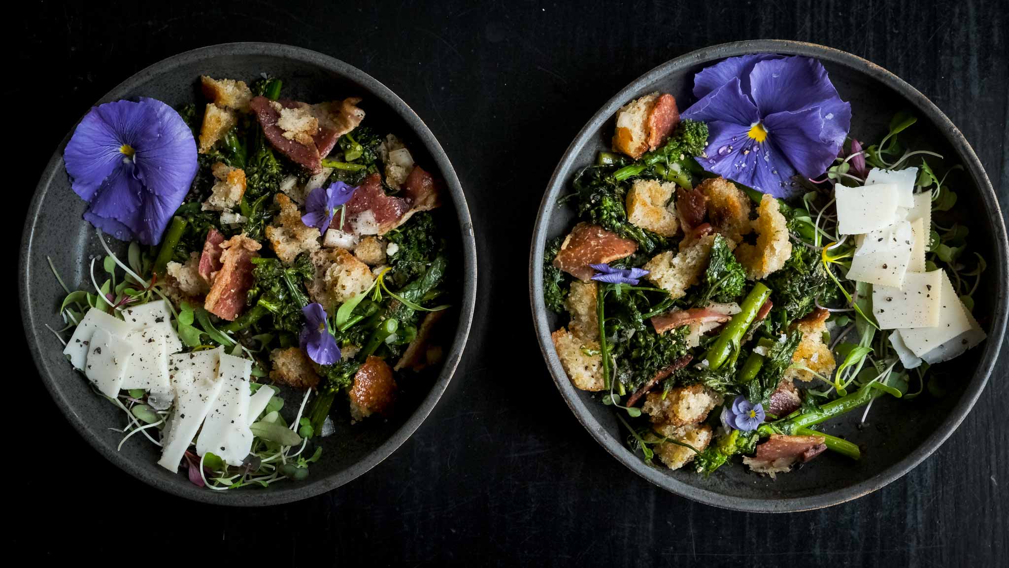 Charred broccolini salad