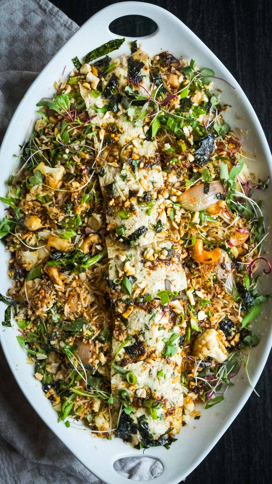 Easy sheet pan fried rice