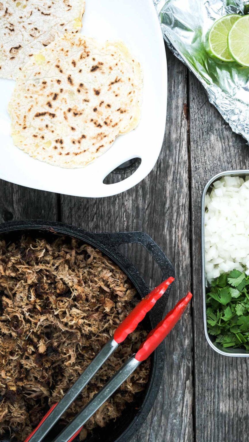 Crispy Pork Carnitas Street Tacos Recipe - Molé in the Wall
