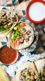 Adobo Turkey Burrito - Molé in the Wall