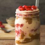 Peanut butter and jelly milkshake without ice cream