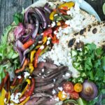 Steak fajitas on Blackstone