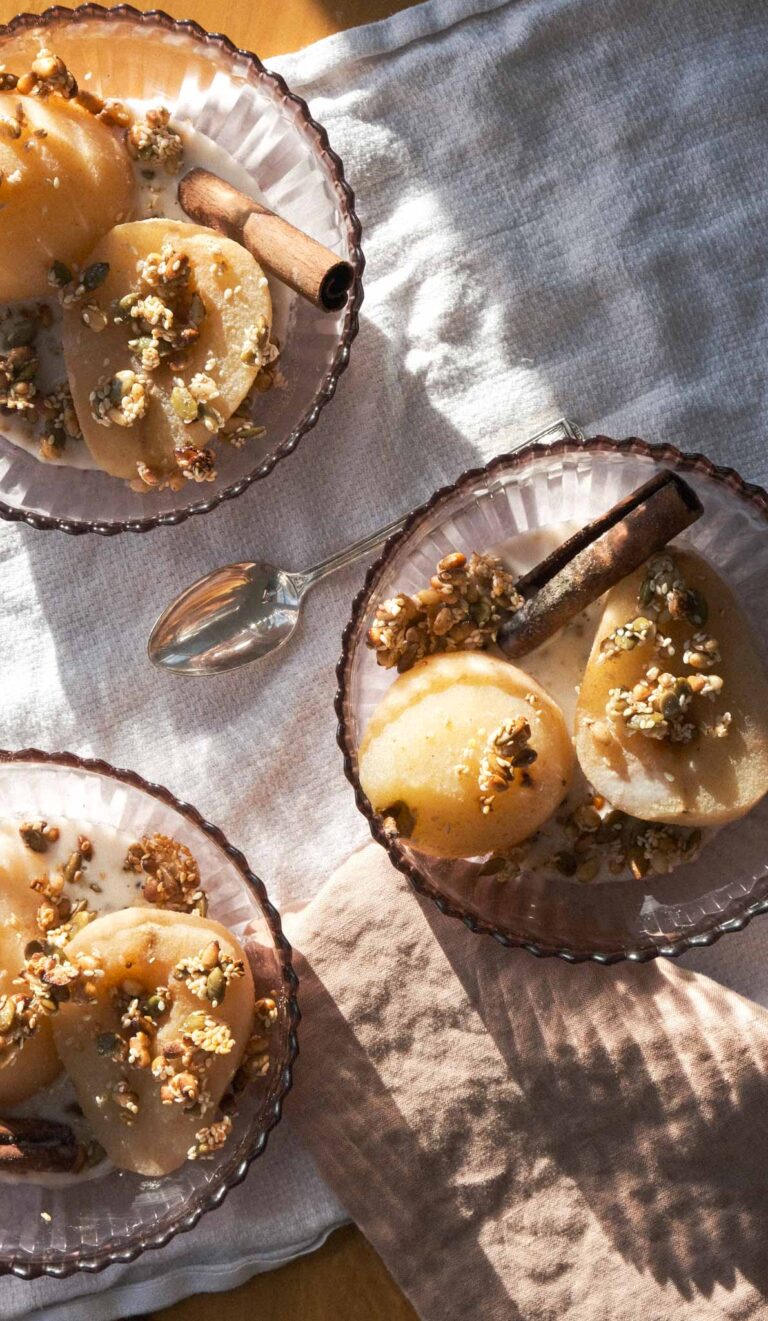 simple poached pears dessert easy healthy snack